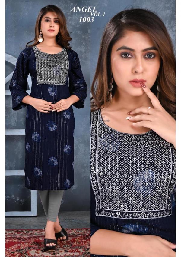 Riyaa Angel Vol 1 Rayon Designer Exclusive Kurti collection